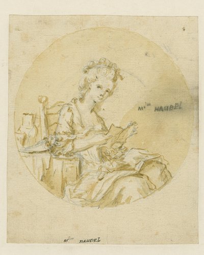 Madame Händel, 1800-luvun puoliväli (kynä ja muste ja pesu paperille) tekijältä English School