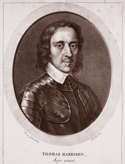 Kenraalimajuri Thomas Harrison, N.H. Jacobin nimi, de Langlumen kaiverrus tekijältä English School