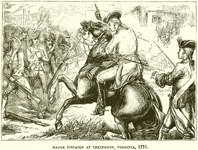 Majuri Pitcairn Lexingtonissa, Virginiassa, 1775 tekijältä English School