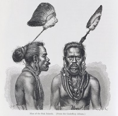 Man of the Ruk Islands, Prof. Friedrich Ratzelin teoksesta The History of Mankind, Vol.1, 1896 tekijältä English School