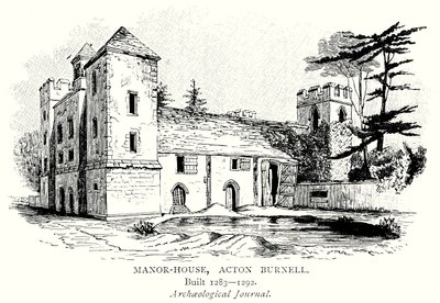 Kartano, Acton Burnell (kaiverrus) tekijältä English School