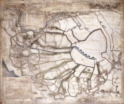 Kartta seitsemästä Marshland Townshipista, vuoden 1581 jälkeen tekijältä English School
