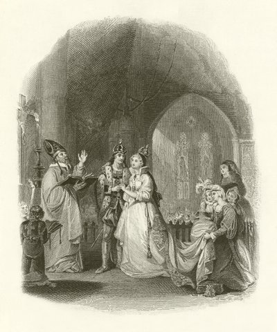 Henrik VII:n avioliitto Elizabeth of Yorkin kanssa tekijältä English School