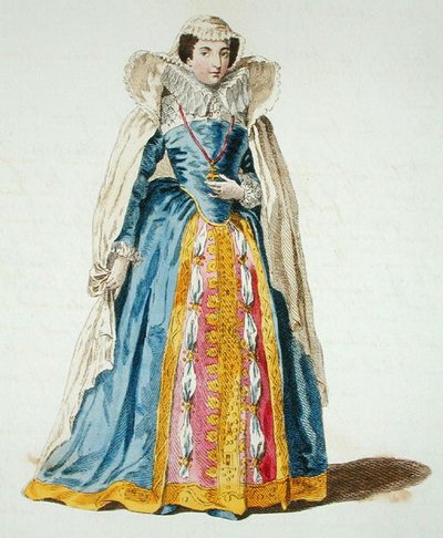 Skotlannin kuningatar Maria (1542-87) (värillinen kaiverrus) tekijältä English School