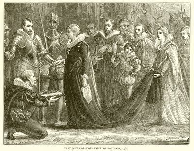 Mary Skotlannin kuningatar saapuu Holyroodiin, 1561 tekijältä English School