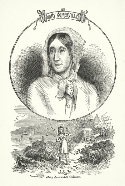 Mary Somerville, skotlantilainen tiedemies ja kirjailija (kaiverrus) tekijältä English School