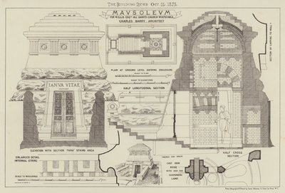 Mausoleumi, W Ellis Esquire All Saints Church Whitstable (kaiverrus) tekijältä English School