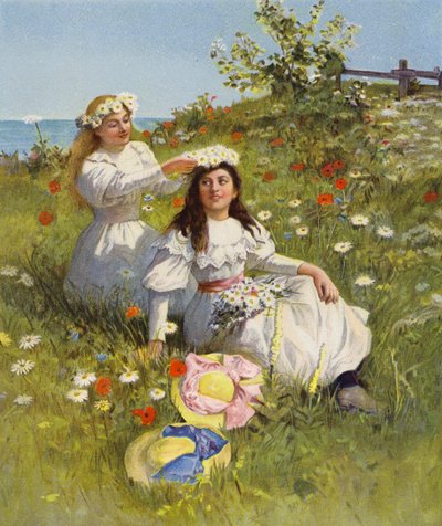 Toukokuun kuningatar (värilitografia) tekijältä English School