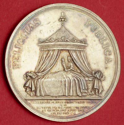 Prinssi Jamesin syntymän muistomitali 1688 (hopeakullattu) tekijältä English School