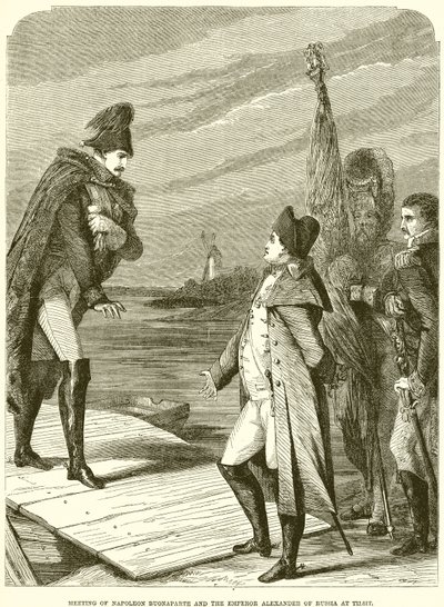 Napoleon Buonaparten ja Venäjän keisari Aleksanterin tapaaminen Tilsitissä tekijältä English School