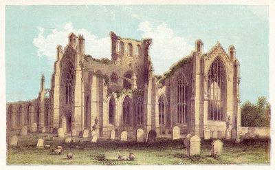 Melrose Abbey (värilitro) tekijältä English School
