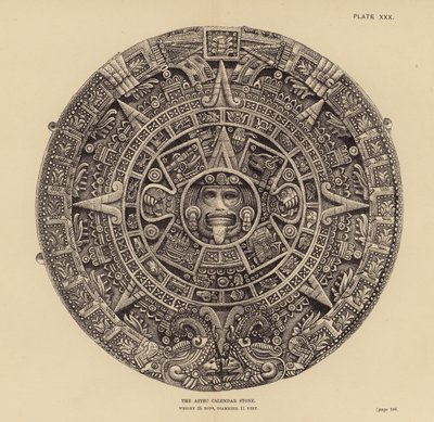Meksiko: Aztec Calendar Stone (kaiverrus) tekijältä English School