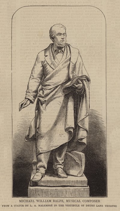 Michael William Balfe, musiikillinen säveltäjä (kaiverrus) tekijältä English School