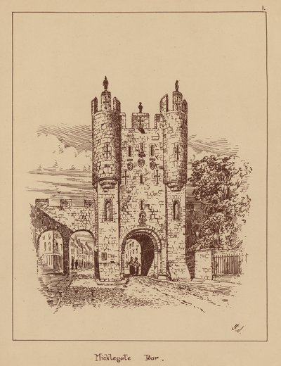 Micklegate Bar (litografia) tekijältä English School