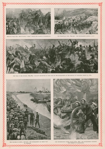 Sotilaalliset toimet, joihin osallistui brittiläisiä merimiehiä kuningatar Victorian hallituskaudella: Zulu-sota, Buurien sota, Mahdistin kapina Sudanissa, Boxer-kapina ja Anglo-Egyptin sota (syväpaino) tekijältä English School