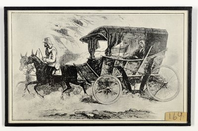 Miss Nightingalen vaunut sodan istuimella, "The Illustrated London News" tekijältä English School