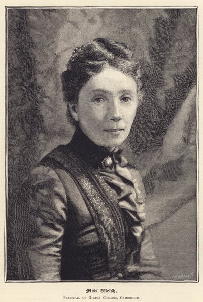 Miss Welsh, Girton Collegen rehtori, Cambridge (kaiverrus) tekijältä English School