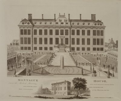 Montague House, nykyinen British Museum, 1813 tekijältä English School