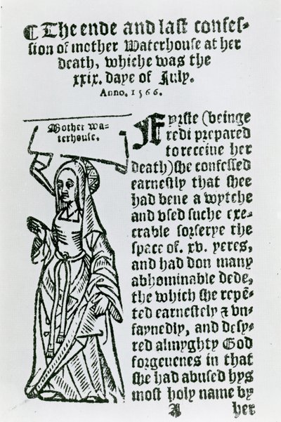 Mother Waterhouse (n. 1503-1566), pamfletti, 1566 tekijältä English School