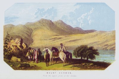 Hermon-vuori Jordanin ylätasangolta (väri litho) tekijältä English School