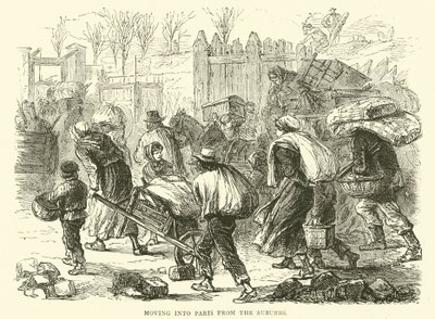 Muutto Pariisiin lähiöistä joulukuussa 1870 tekijältä English School