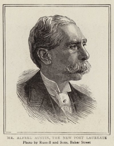 Alfred Austin, uusi runoilija (kaiverrus) (kaiverrus) tekijältä English School