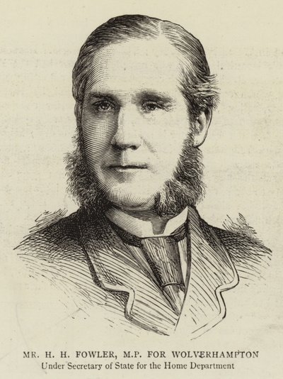 Wolverhamptonin kansanedustaja H. H. Fowler (kaiverrus). tekijältä English School