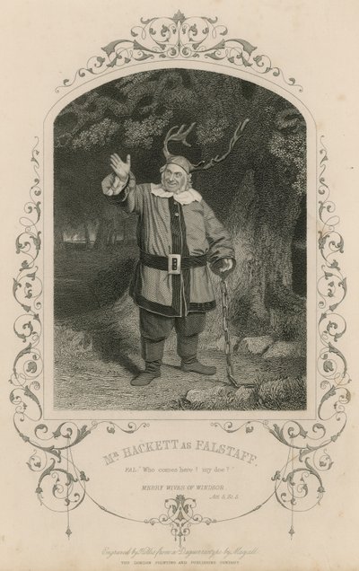 Mr Hackett Falstaffina elokuvassa The Merry Wives of Windsor tekijältä English School