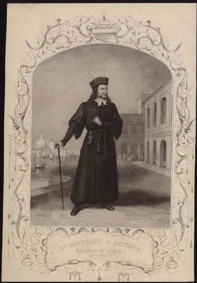 Herra Macready Shylockina tekijältä English School