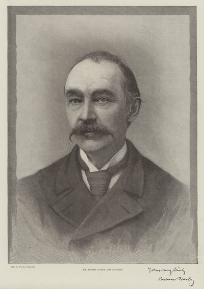 Herra Thomas Hardy, kirjailija (kaiverrus) tekijältä English School