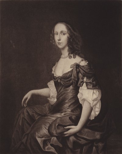 Rouva Ireton (Bridget Cromwell), Oliver Cromwellin vanhin tytär (litografia). tekijältä English School
