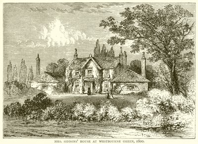 Mrs. Siddons House Westbourne Greenissä, 1800 tekijältä English School