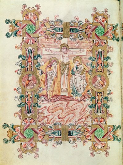 Ms 274 (Y-6) fol.71v Ristiinnaulitseminen, Robert of Jumiegesin messaalista, n. 1016 tekijältä English School