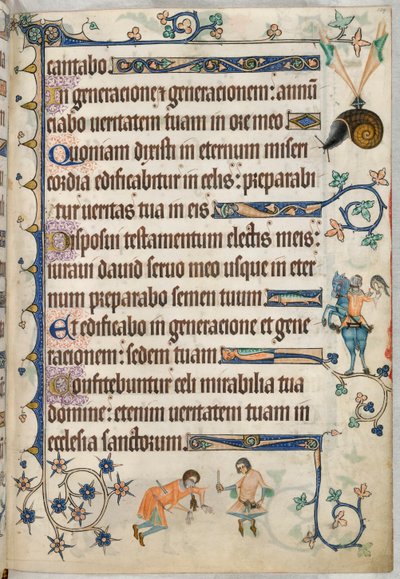 rouva Add. 42130, f.159 Hawking mies, Luttrell Psalterista. n. 1325 (vellum) tekijältä English School