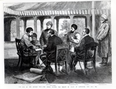 Muhammad Yaqub Khan (1849-1923) allekirjoitti rauhansopimuksen Gundamakissa 26. toukokuuta 1879 tekijältä English School