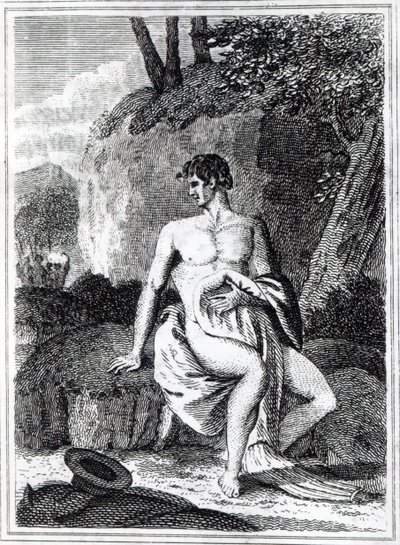 Mungo Park in Africa, kuvitus teoksesta "Matkat Afrikan sisäosissa: esitetty vuosina 1795, 1796 ja 1797", julkaistu vuonna 1816 (painettu) tekijältä English School