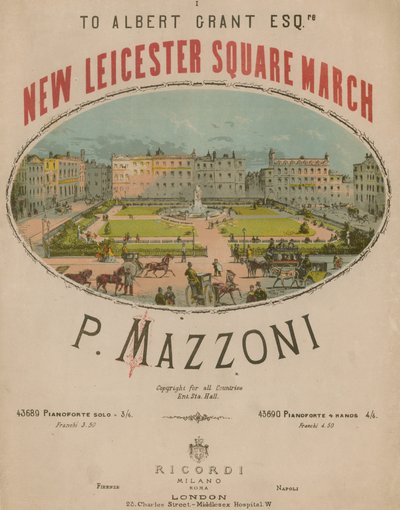 P Mazzonin nuotti New Leicester Square Marchiin tekijältä English School