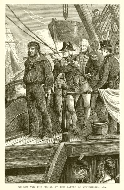Nelson ja signaali Kööpenhaminan taistelussa, 1801 tekijältä English School