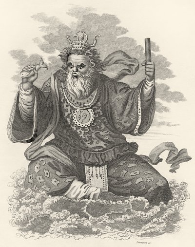 Kiinan Neptunus, kuva The World: tai nykyinen universumin tila, joka on yleinen ja täydellinen kokoelma moderneja matkoja ja matkoja, kirjoittanut Cavendish Pelham, julkaistu, Lontoo tekijältä English School
