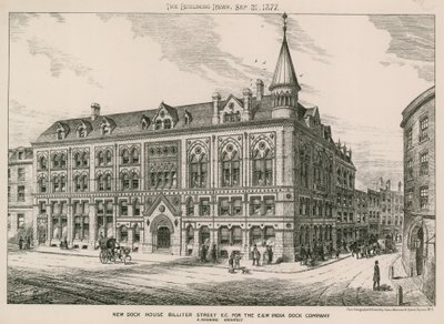 Uusi Dock House Billiter Street, London EC, East and West India Dock Companylle tekijältä English School