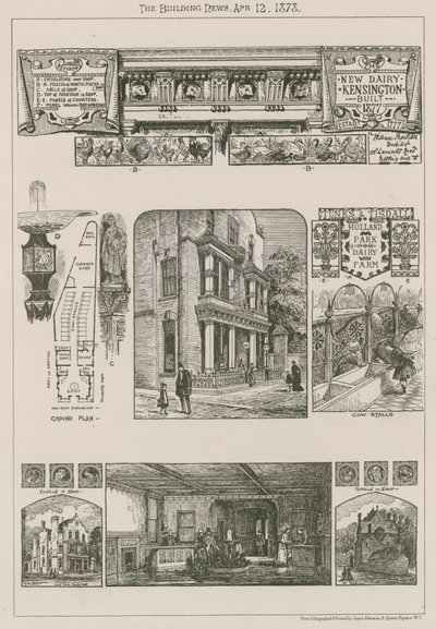 Uusi meijeri, Kensington, rakennettu 1777 tekijältä English School
