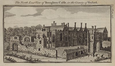 Koillisnäkymä Broughton Castle, Oxfordshire tekijältä English School