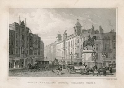 Northumberland House, Charing Cross. Bishs Lottery Office, No 9 Charing Cross, on Golden Cross -hotellin vieressä tekijältä English School