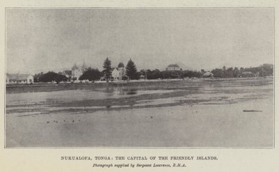 Nukualofa, Tonga, Ystävällisten saarten pääkaupunki (litho) tekijältä English School
