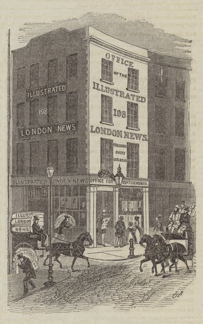 Illustrated London Newsin toimisto (kaiverrus) tekijältä English School