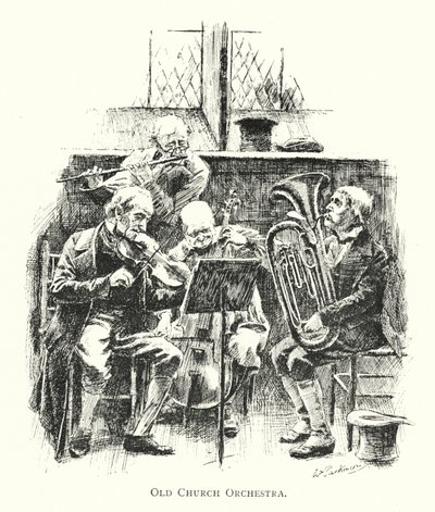 Vanhan kirkon orkesteri (litho) tekijältä English School