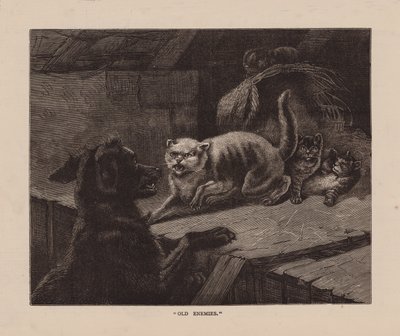 "Vanhat viholliset" (kaiverrus) tekijältä English School