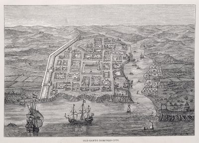 Vanha Santo Domingo City Draken tutkimusmatkan aikana Samuel Hazardin pubista "Santo Domingon menneisyys ja nykyisyys". 1873 tekijältä English School