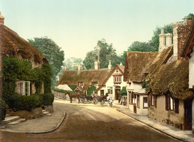 Old Village Shanklin (käsin värjätty valokuva) tekijältä English School