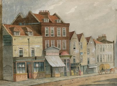 Vanhat talot Upper Streetillä, Islingtonissa, vastapäätä kirkkoa (wc paperilla) tekijältä English School